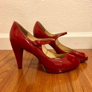 Lauren Ralph Lauren Red Patent Leather Heels